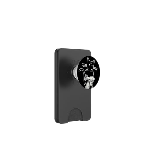 Katze, Mädchen, Mond PopSockets PopWallet für MagSafe Katze, Mädchen, Mond PopSockets PopWallet für MagSafe von Urban Empyre