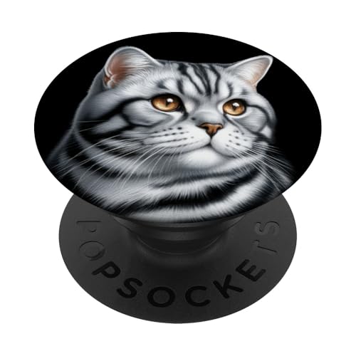 Kurzhaar Tiger Cat Portrait PopSockets Klebender PopGrip von Urban Empyre