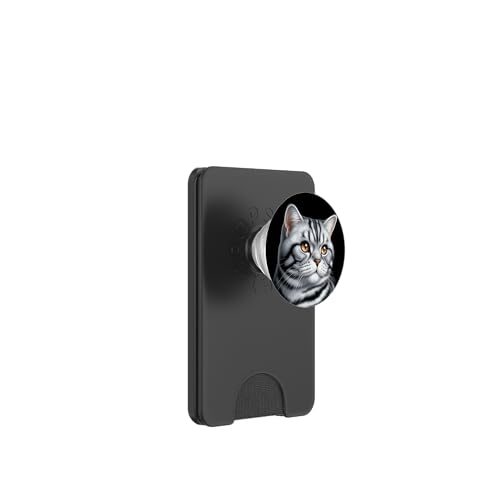 Kurzhaar Tiger Cat Portrait PopSockets PopWallet für MagSafe Kurzhaar Tiger Cat Portrait PopSockets PopWallet für MagSafe von Urban Empyre