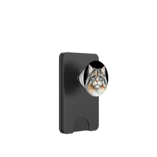Ragamuffin Tabby Katzenporträt PopSockets PopWallet für MagSafe von Urban Empyre