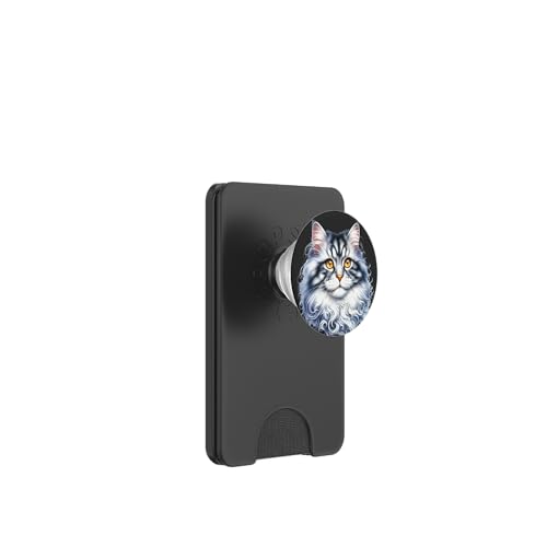 Sibirische Katze Portrait PopSockets PopWallet für MagSafe Sibirische Katze Portrait PopSockets PopWallet für MagSafe von Urban Empyre