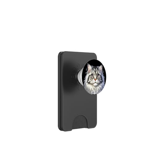Sibirische Katze Portrait PopSockets PopWallet für MagSafe Sibirische Katze Portrait PopSockets PopWallet für MagSafe von Urban Empyre