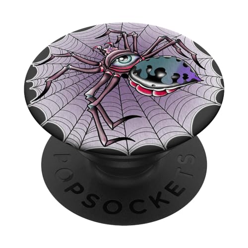 Spider x Eye x Spiderweb Neo-Traditionelles Tattoo Flash PopSockets mit austauschbarem PopGrip von Urban Empyre