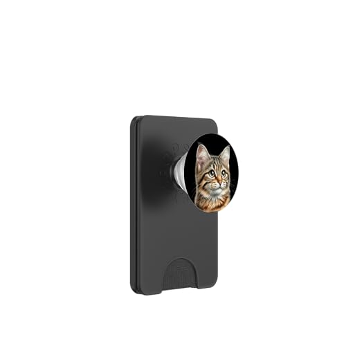 Tabby Cat Katzenporträt PopSockets PopWallet für MagSafe Tabby Cat Katzenporträt PopSockets PopWallet für MagSafe von Urban Empyre