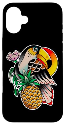 Tukanvogel x Ananasblüten Hülle für iPhone 16 Plus Tukanvogel x Ananasblüten Hülle für iPhone 16 Plus von Urban Empyre
