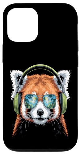 Cool Red Panda Kopfhörer Hülle für iPhone 12/12 Pro Cool Red Panda Kopfhörer Hülle für iPhone 12/12 Pro von Urban Wildlife Vibes