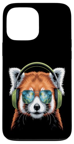 Cool Red Panda Kopfhörer Hülle für iPhone 13 Pro Max Cool Red Panda Kopfhörer Hülle für iPhone 13 Pro Max von Urban Wildlife Vibes
