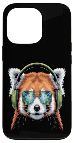 Cool Red Panda Kopfhörer Hülle für iPhone 13 Pro Cool Red Panda Kopfhörer Hülle für iPhone 13 Pro von Urban Wildlife Vibes