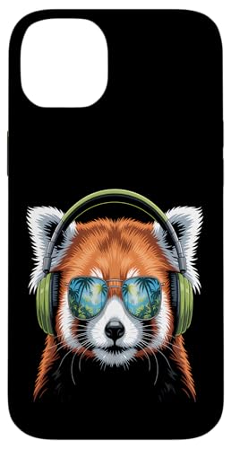 Cool Red Panda Kopfhörer Hülle für iPhone 14 Plus Cool Red Panda Kopfhörer Hülle für iPhone 14 Plus von Urban Wildlife Vibes