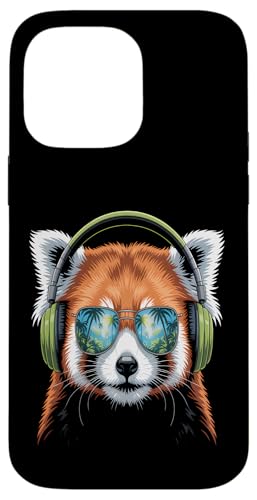 Cool Red Panda Kopfhörer Hülle für iPhone 14 Pro Max Cool Red Panda Kopfhörer Hülle für iPhone 14 Pro Max von Urban Wildlife Vibes