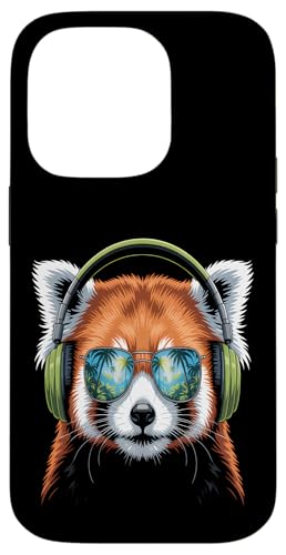 Cool Red Panda Kopfhörer Hülle für iPhone 14 Pro Cool Red Panda Kopfhörer Hülle für iPhone 14 Pro von Urban Wildlife Vibes