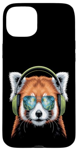 Cool Red Panda Kopfhörer Hülle für iPhone 15 Plus Cool Red Panda Kopfhörer Hülle für iPhone 15 Plus von Urban Wildlife Vibes