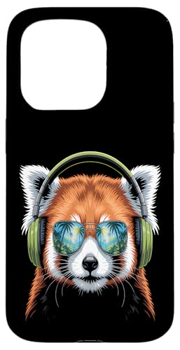 Cool Red Panda Kopfhörer Hülle für iPhone 15 Pro Cool Red Panda Kopfhörer Hülle für iPhone 15 Pro von Urban Wildlife Vibes