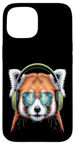Cool Red Panda Kopfhörer Hülle für iPhone 15 Cool Red Panda Kopfhörer Hülle für iPhone 15 von Urban Wildlife Vibes