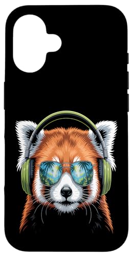 Cool Red Panda Kopfhörer Hülle für iPhone 16 Cool Red Panda Kopfhörer Hülle für iPhone 16 von Urban Wildlife Vibes