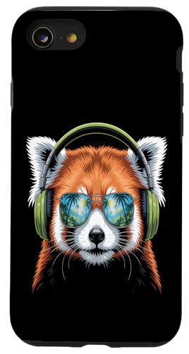 Cool Red Panda Kopfhörer Hülle für iPhone SE (2020) / 7 / 8 von Urban Wildlife Vibes
