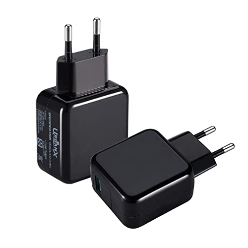 UrbanX 18W Quick Charge 3.0 USB Ladegerät kompatibel für Galaxy S10, S10E, Note 9, 8, S9, S8 Plus, LG G7, V40, V30, G6, Moto G6, Huawei P20, Mi A2, iPad (Nur USB-Netzteil, Schwarz) von UrbanX