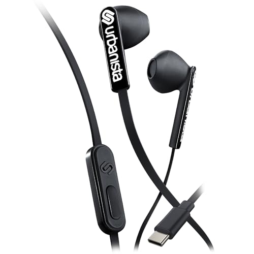 Urbanista Kopfhörer mit Kabel In Ear Buds, Ohrhörer mit Mikrofon und Sprachassistent per Tastendruck, Earbuds Kabelgebunden, USB C, Stereoeingang, San Francisco, Schwarz Urbanista Kopfhörer mit Kabel In Ear Buds, Ohrhörer mit Mikrofon und Sprachassistent per Tastendruck, Earbuds Kabelgebunden, USB C, Stereoeingang, San Francisco, Schwarz von Urbanista