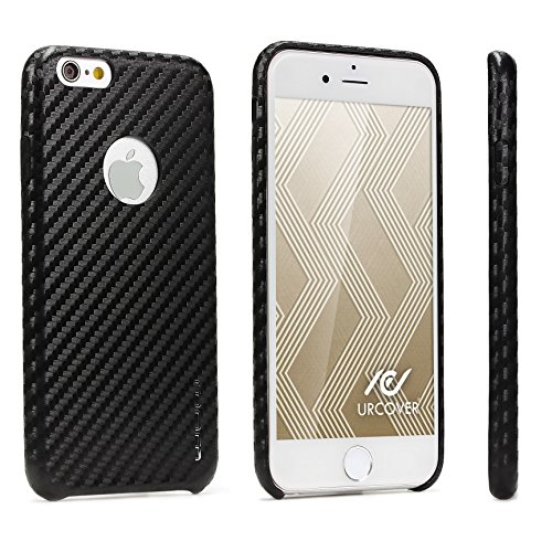 Urcover® Carbon Design Hülle kompatibel mit Apple iPhone 6 Plus/6s Plus Schutz-Hülle [Ultra Slim] stoßfestes Back-Case Smartphone Cover Zubehör federleichte Schale Schwarz von Urcover