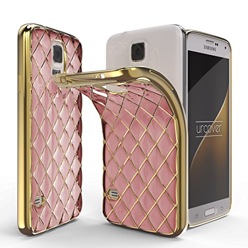 Urcover® Diamond Back-Case kompatibel mit Samsung Galaxy S5 Schutz-Hülle | TPU/Silikonhülle in Rose Gold | Ultra Slim Handyhülle | Crystal Cover | Tasche | leichte Schale von Urcover