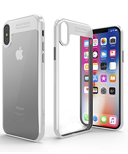 Urcover® Focus Case kompatibel mit Apple iPhone X Hülle I Slim Edition I TPU Cover QI-fähig I Kamera Schutz-Hülle I Handy-Tasche in Weiß von Urcover