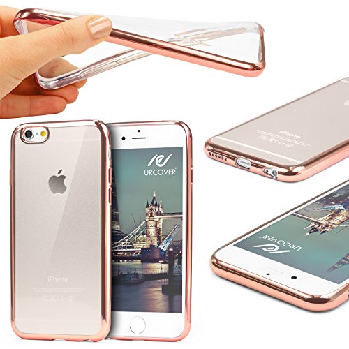 Urcover® Handyhülle kompatibel mit Apple iPhone 6 Plus/6s Plus Rose Pink | TPU Schutzhülle durchsichtig | Spiegelrand Hülle Transparent | Slim Cover Tasche | dünne Schale | Back-Case flexibel von Urcover