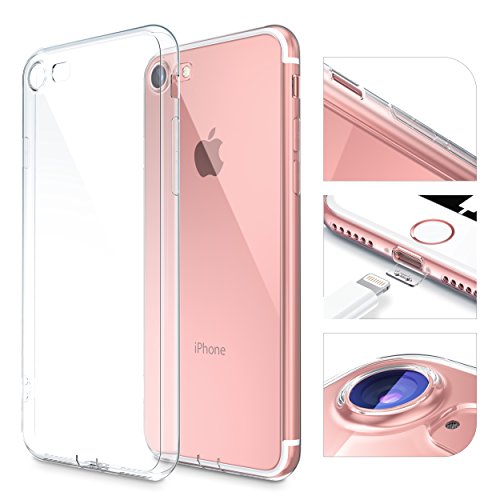 Urcover® Kameraschutz Schutz-Hülle kompatibel mit Apple iPhone 7 Plus / 8+ | TPU/Silikon Handyhülle Klar | Flexibel Ultra Slim Dünn | Smartphone Zubehör Back-Case | Soft Crystal Cover Schale von Urcover