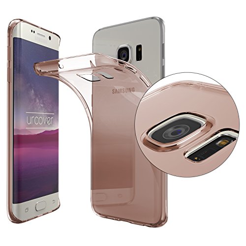 Urcover® Kameraschutz Schutz-Hülle kompatibel mit Samsung Galaxy S6 Edge Plus | TPU/Silikon Handyhülle Pink Transparent | Flexibel Ultra Slim Dünn Soft Crystal Cover Schale von Urcover