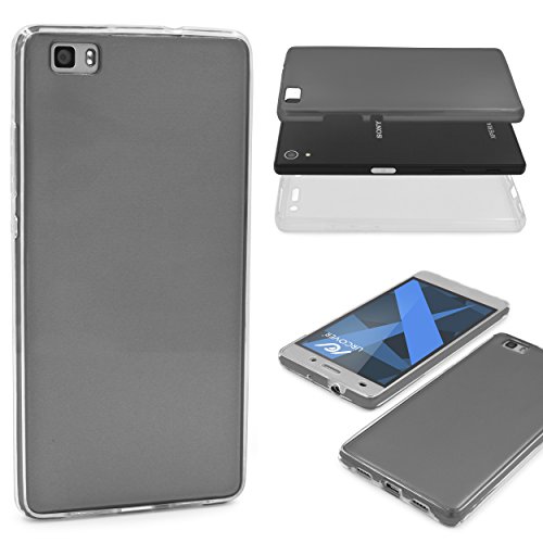 Urcover® Metalloptik 360 Grad Hülle kompatibel mit Huawei P8 Lite (2015) | TPU in Schwarz | Ultra Slim Zubehör Tasche Case Handy-Cover Schutz-Hülle Schale von Urcover