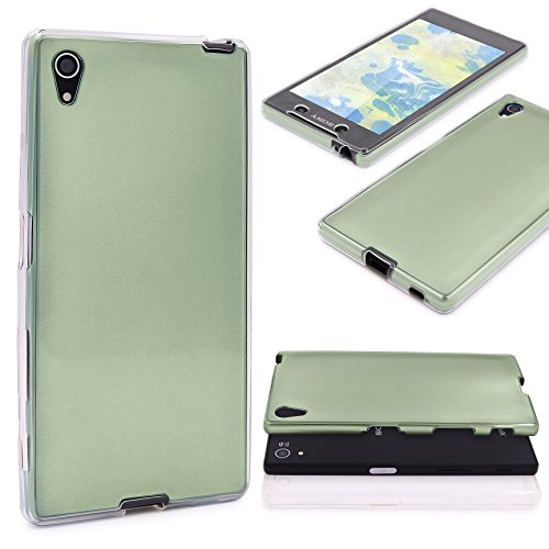 Urcover® Metalloptik 360 Grad Hülle kompatibel mit Sony Xperia Z5 Plus | TPU in Grün | Ultra Slim Zubehör Tasche Case Handy-Cover Schutz-Hülle Schale von Urcover