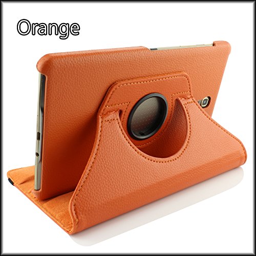 Urcover® Schutzhülle kompatibel mit Samsung Galaxy Tab S 8.4 T700N T705N [ 360 Grad Case + Standfunktion ] Smart Cover Kunststoff Wallet Orange von Urcover