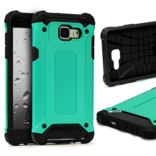 Urcover® Steel Hybrid Schutzhülle kompatibel mit Samsung Galaxy A7 (2016) Hülle mit [Kantenschutz] Handyhülle [Mint Grün] Bumper Cover Back Case Etui Handyschutz von Urcover