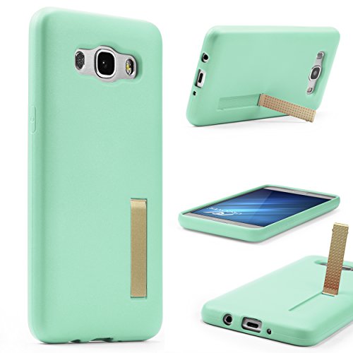 Urcover® Ultra Slim Schutz-Hülle kompatibel mit Samsung Galaxy J5 2016 [ Stand-Funktion ] Soft Back-Case mit Ständer | Flexible federleichte TPU Silikonhülle Schutz-Cover Schale Mint Grün von Urcover