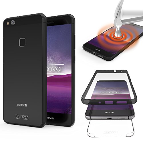 Urcover Huawei P10 Lite Touch Case 2.0" [Upgrade] 360 Grad Rundum-Schutz Full Cover [Unbreakable Case bekannt aus Galileo] Crystal Clear Full Body Case Handy-Tasche Grau Transparent von Urcover