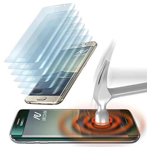 Urcover Schutzfolie kompatibel mit Samsung Galaxy S6 Edge | gerundete TPU 6X Front Folie Display Handy-Schutz Screen-Protector Edge to Edge von Urcover