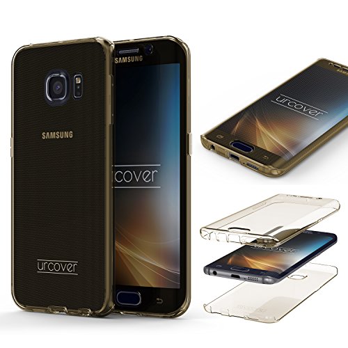 Urcover TPU Ultra Slim 360 Grad Hülle kompatibel mit Samsung Galaxy S6 Edge Handyhülle Schutzhülle Case Cover Etui Champagner Gold von Urcover