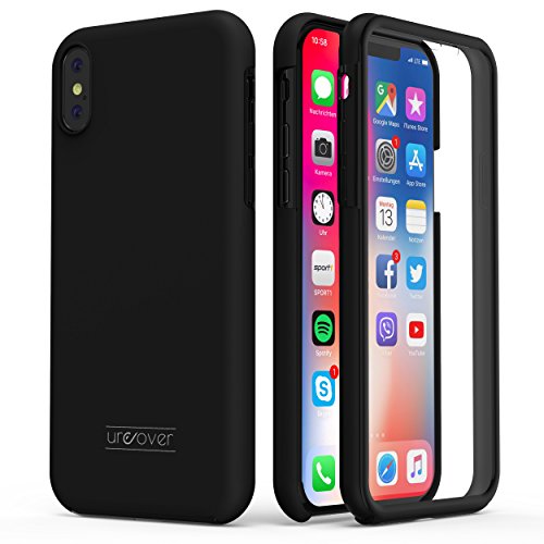 Urcover Touch Case 2.0 kompatibel mit Apple iPhone XS Max Hülle I Original berühmt durch Galileo I Hard-Edition I QI-fähig I Rundum 360° Schutzhülle I Crystal Clear Case Schwarz von Urcover