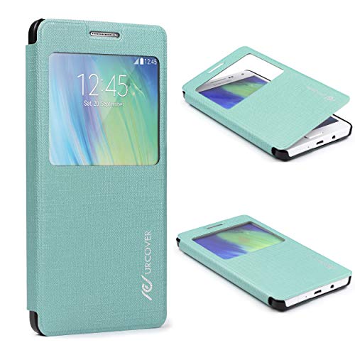 Urcover View Case kompatibel mit Samsung Galaxy A5 2015 Hülle, Wallet mit [ Standfunktion ] Schutzhülle Case Cover Etui Ständer Aufsteller Handyhülle Türkis von Urcover