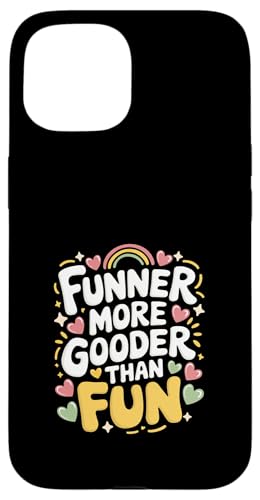 Funner More Gooder Than Fun Witziger Grammatikwitz |----- Hülle für iPhone 15 Funner More Gooder Than Fun Witziger Grammatikwitz |----- Hülle für iPhone 15 von Urkomischer Grammatikhumor