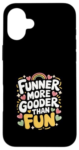 Funner More Gooder Than Fun Witziger Grammatikwitz |----- Hülle für iPhone 16 Plus Funner More Gooder Than Fun Witziger Grammatikwitz |----- Hülle für iPhone 16 Plus von Urkomischer Grammatikhumor
