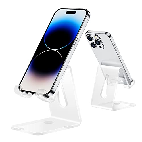 Acryl-Handyständer für Schreibtisch Urmust Transparenter Handyständer, transparente Handyhalterung für Schreibtisch, Handyzubehör, kompatibel mit iPhone 14 13 12 Pro Max Plus von Urmust