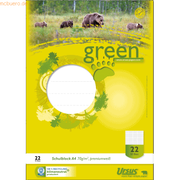 2 x Ursus Schulblock A4 Lineatur 22 kariert 50 Blatt 2 x Ursus Schulblock A4 Lineatur 22 kariert 50 Blatt von Ursus