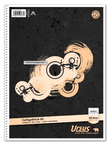 Ursus 044160020 Collegeblock A4, kariert, 70 g/qm, 5 mm, 160 Blatt Ursus 044160020 Collegeblock A4, kariert, 70 g/qm, 5 mm, 160 Blatt von Ursus