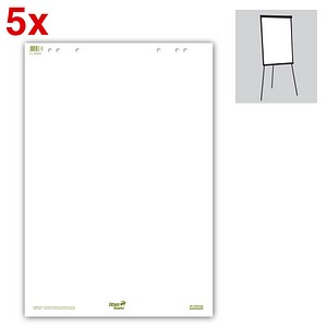 Ursus Flipchart-Papier Green blanko 68,0 x 99,0 cm, 20 Blatt, 5 Blöcke von Ursus