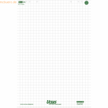 Ursus Flipchartblöcke 68x99cm RC kariert 20 Blatt von Ursus