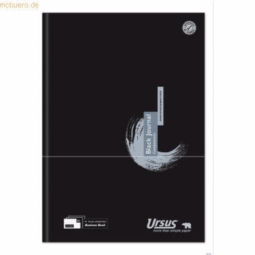 Ursus Geschäftsbuch Business Book A4 90g/qm 80 Blatt kariert mit Kopfl von Ursus