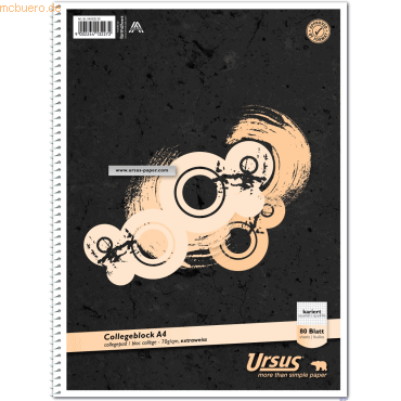 10 x Ursus Kollegeblock A4 70g/qm 80 Blatt kariert 10 x Ursus Kollegeblock A4 70g/qm 80 Blatt kariert von Ursus