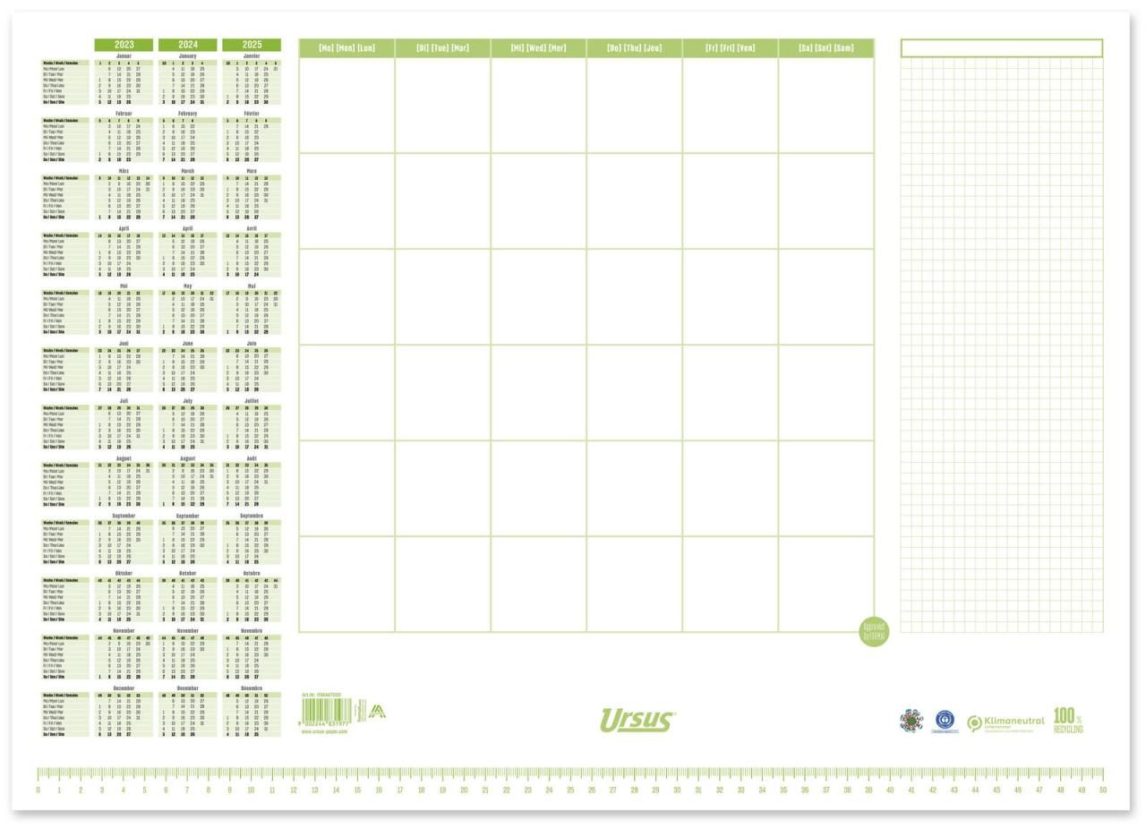 Ursus Schreibtischunterlage Kalender von Ursus