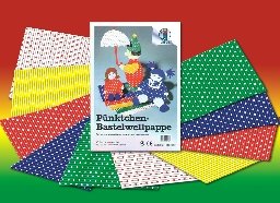 Wellpappe PUNKTE 260G.23x33CM,10BL.5F.SORTIERT von Ursus