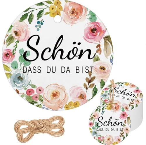 100 Stück Geschenkanhänger, Runden Hochzeit Anhänger, Gastgeschenke Deko Party Geschenke zum Basteln mit Schnur für Gastgeschenke zur Hochzeit 100 Stück Geschenkanhänger, Runden Hochzeit Anhänger, Gastgeschenke Deko Party Geschenke zum Basteln mit Schnur für Gastgeschenke zur Hochzeit von Urtioty